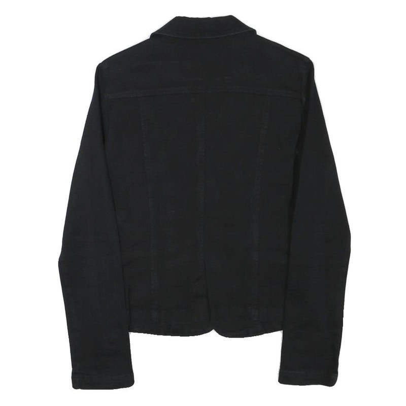 ZARA Womens Black Tailored Jacket XS Cotton Blend Button Plain Classic Style