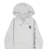 CARHARTT Womens Grey Hoodie XS Logo Graphic Cotton Blend Pullover