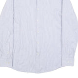 BOSS HUGO BOSS Mens Blue Plain Shirt L Cotton Long Sleeve Button Collar