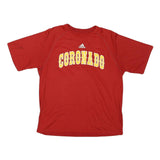 ADIDAS Mens Red Coronado Graphic T-Shirt M Short Sleeve Crew Neck Sportswear