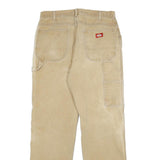 DICKIES Mens Regular Fit Beige Cotton Blend Workwear Trousers W32 L32 Durable