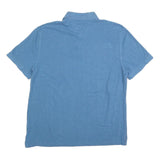 TOMMY HILFIGER Mens Blue Short Sleeve Plain Polo Shirt XL Classic Cotton