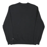 CHAMPION Mens Black Cotton Blend Crew Neck M Sweatshirt Logo Print Pullover