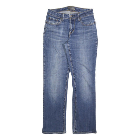 LEVI'S Womens Classic Blue Denim Straight Jeans Cotton Blend W30 L28 Zip