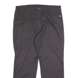 Mens Cotton Regular Fit Black Trousers W40 L31 Zip Closure Classic Style