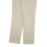 DICKIES Mens Beige Regular Fit Straight Leg Trousers Cotton Blend W32 L32 Zip