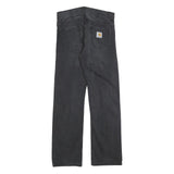 CARHARTT Mens Jeans Black Regular Straight Denim W33 L32 Classic Workwear