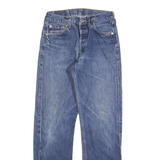 LEVI'S 501 Mens Jeans Blue Regular Straight Denim Medium W26 L29 Classic Button