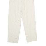 ACKERMANN Womens Classic White Linen Trousers W26 L32 Zip Closure Relaxed Fit