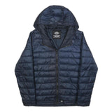 DICKIES Mens Navy Blue Outdoor Jacket M Polyester Plain Hooded Zip