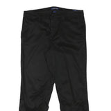 NAUTICA Womens Cotton Blend Black Slim Straight Trousers W31 L26 Stylish Zip