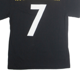 MAJESTIC Mens Black Pittsburgh Steelers Roethlisberger Graphic T-Shirt M Short