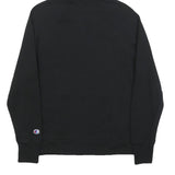 CHAMPION Mens Black Pullover Hoodie M Cotton Blend Casual Sweatshirt