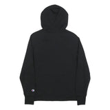 CHAMPION Mens Black Pullover Hoodie M Cotton Blend Casual Sweatshirt