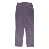 LAUREN RALPH LAUREN Womens Cotton Blend Purple Regular Fit Straight Trousers W26