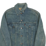 LEVI'S Mens Blue Denim Jacket S Cotton Blend Button Closure Classic Style
