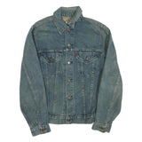 LEVI'S Mens Blue Denim Jacket S Cotton Blend Button Closure Classic Style