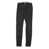 GUESS Womens Slim Black Denim Jeans W25 L28 Skinny Cotton Blend Zip