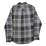 NAUTICA Mens Grey & Beige Check Cotton Shirt L Casual Button-Down Long Sleeve