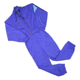 KAELIN Womens Blue Lined Dungarees Regular Fit Polyester Blend UK 10 W30 L31 Zip