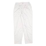 LEE Womens Cotton Blend White Relaxed Trousers W28 L32 Elastic Waist Zip Closure