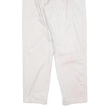 LEE Womens Cotton Blend White Relaxed Trousers W28 L32 Elastic Waist Zip Closure