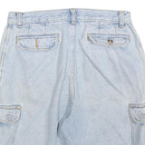 GO WEST Mens Shorts Blue Cargo Cotton Blend M W30 Casual Pockets Summer