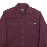 WOOLRICH Mens Maroon Shirt M Cotton Blend Classic Button Pocket