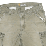 CARHARTT Mens Shorts Beige Cargo Relaxed Fit XL W32 Durable Pocketed Cotton
