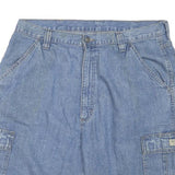 WRANGLER Mens Blue Casual Denim Cargo Shorts XL W36 Relaxed Fit Cotton Blend