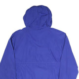 MICHAEL KORS Womens Blue Lightweight Hooded Jacket M Polyester Blend Zip Plain