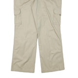 DICKIES Womens Cotton Blend Beige Relaxed Cargo Trousers W38 L31 Workwear Zip