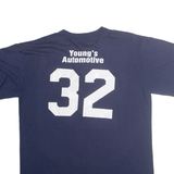 MAJESTIC Mens Navy Braves Graphic T-Shirt L Short Sleeve Crew Neck Sports