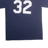 MAJESTIC Mens Navy Braves Graphic T-Shirt L Short Sleeve Crew Neck Sports
