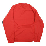 NIKE Mens Red & Grey Athletic Zip Jacket L Polyester Blend Sportswear Training