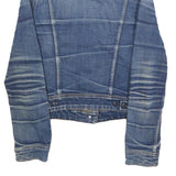 LEE Womens Blue Denim Jacket S Cotton Classic Button Closure Fitted