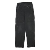 DICKIES Womens Regular Fit Black Denim Workwear Jeans W28 L29 Utility Pocket Zip