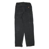 DICKIES Womens Regular Fit Black Denim Workwear Jeans W28 L29 Utility Pocket Zip