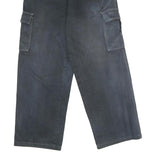 POLDER JEANS Mens Cotton Black Regular Cargo Trousers W28 L28 Utility Casual