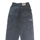 POLDER JEANS Mens Cotton Black Regular Cargo Trousers W28 L28 Utility Casual