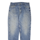 CARHARTT Mens Blue Regular Straight Denim Medium W36 L36 Zip Cotton Blend Jeans