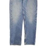 CARHARTT Mens Blue Regular Straight Denim Medium W36 L36 Zip Cotton Blend Jeans