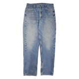 CARHARTT Mens Blue Regular Straight Denim Medium W36 L36 Zip Cotton Blend Jeans