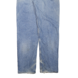 CARHARTT Mens Blue Regular Straight Denim Medium W36 L36 Zip Cotton Blend Jeans