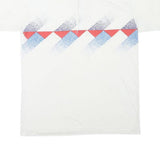 CHAMAS Mens White Polo Short Sleeve Geometric S Cotton Blend Casual Shirt