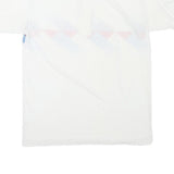CHAMAS Mens White Polo Short Sleeve Geometric S Cotton Blend Casual Shirt