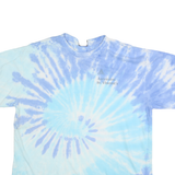 MV SPORT Mens Blue Tie Dye T-Shirt L Short Sleeve Crew Neck Casual