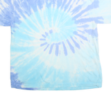 MV SPORT Mens Blue Tie Dye T-Shirt L Short Sleeve Crew Neck Casual