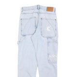 KARL KANI Womens Jeans Blue Slim Straight Denim Light W28 L30 Streetwear
