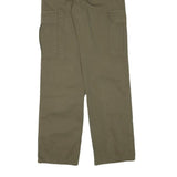 STR Mens Cotton Blend Khaki Relaxed Straight Leg Trousers W26 L31 Casual Zip